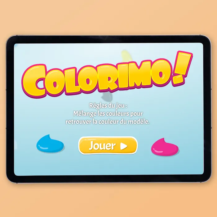 Écran d'accueil du jeu Colorimo