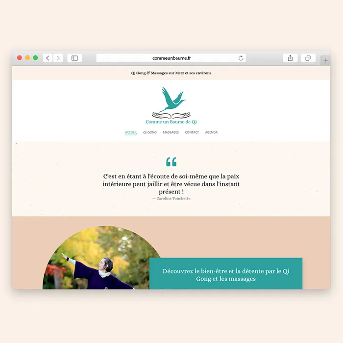 Homepage du site Comme un baume de Qi